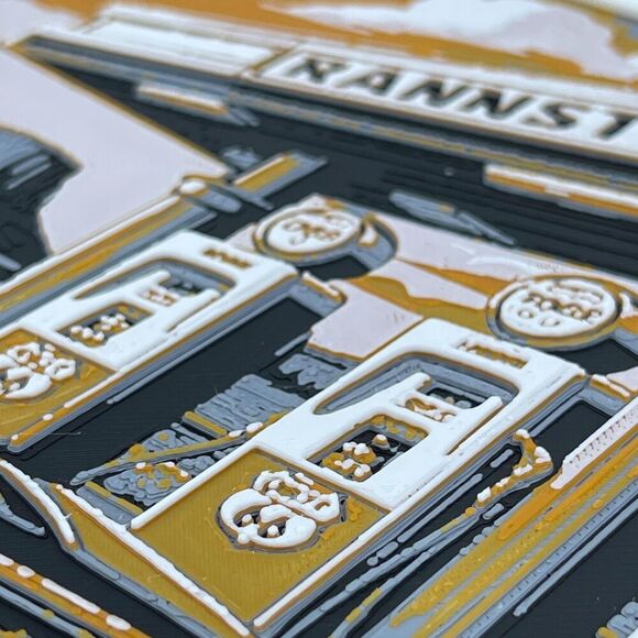 Route 66 Dodge Wall Art, Wall Art, Hueforge Art Print, Textured Art - Picture 4 of 10